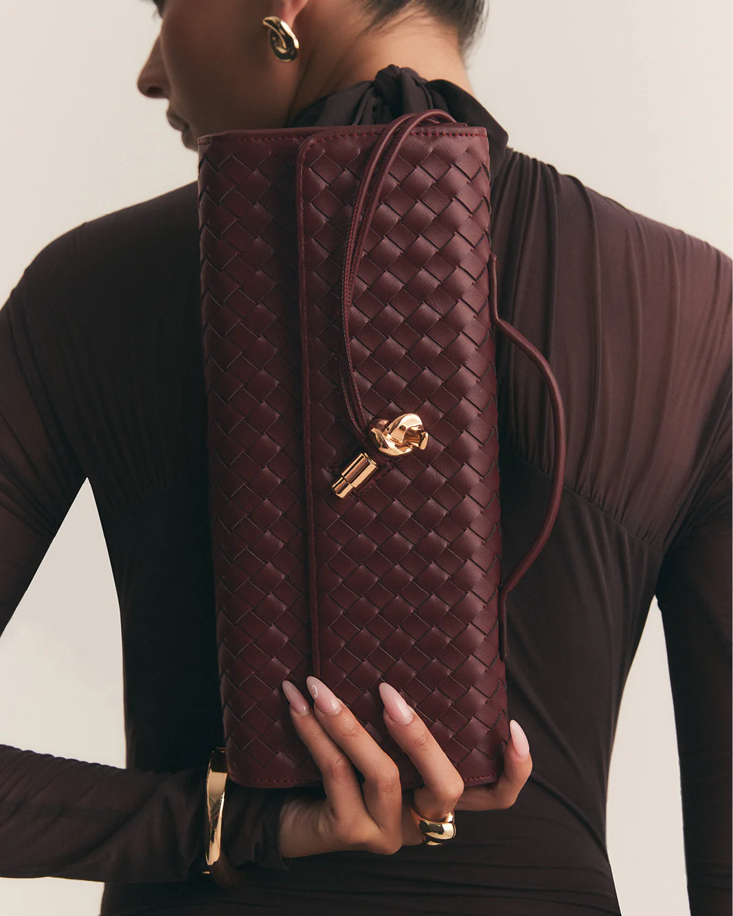 ALICE CLUTCH BAG - WINE - Image 2