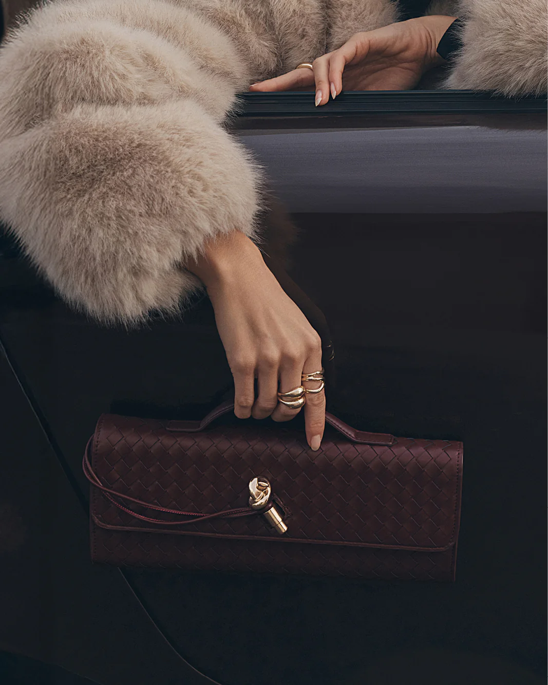 ALICE CLUTCH BAG - WINE - Image 3