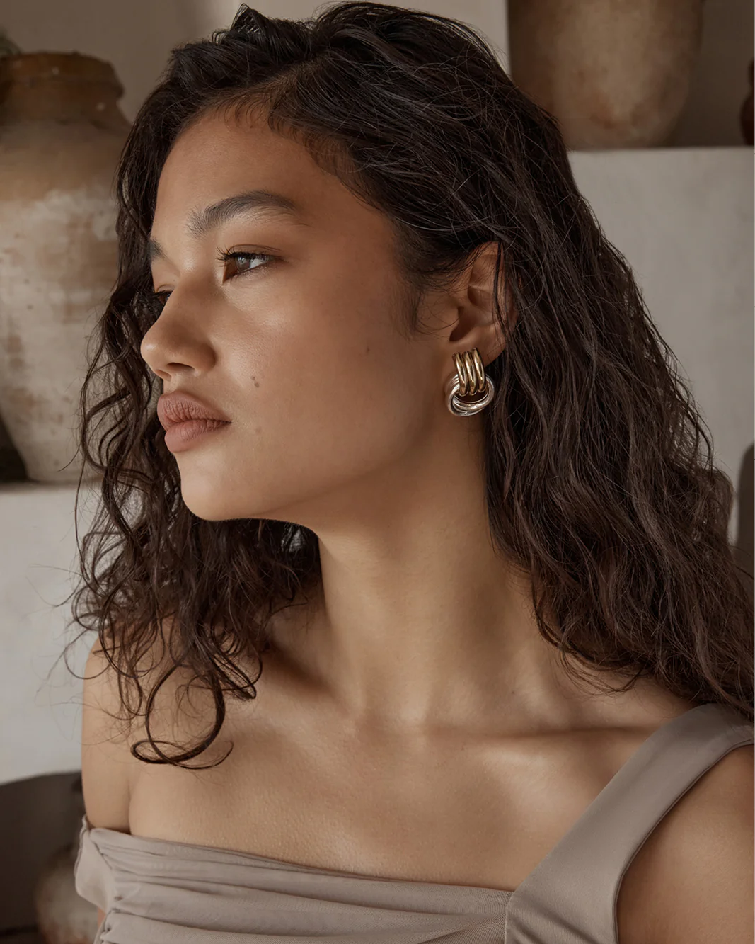 ANTHE EARRING - GOLD-SILVER - Image 2