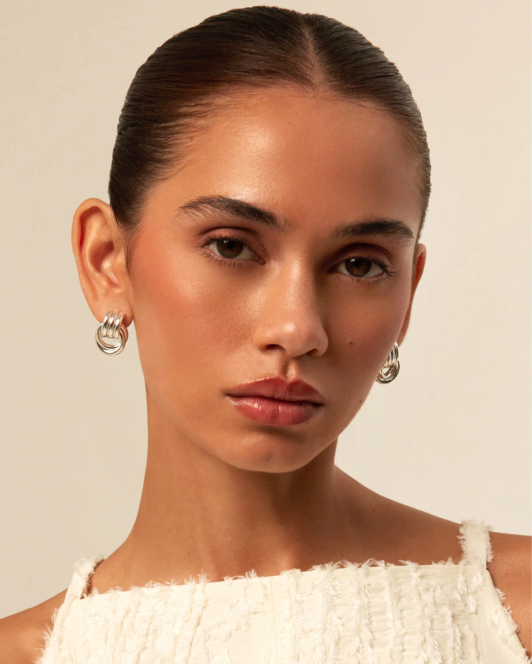 ANTHE MINI EARRINGS - SILVER - Image 4