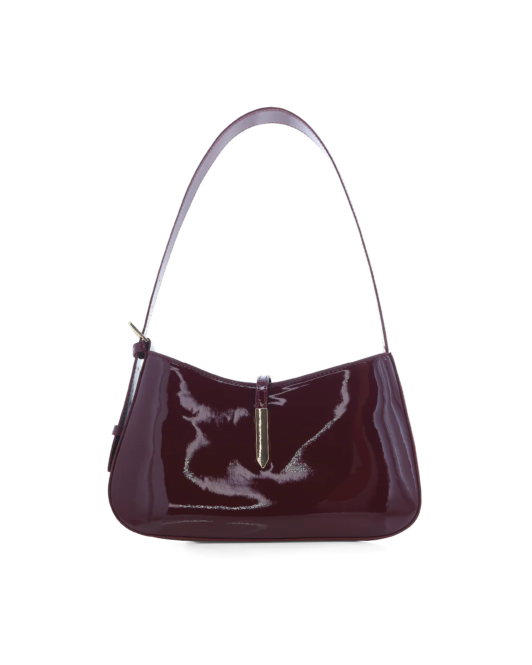 BERGMAN SHOULDER BAG - DARK CHERRY PATENT - Image 3