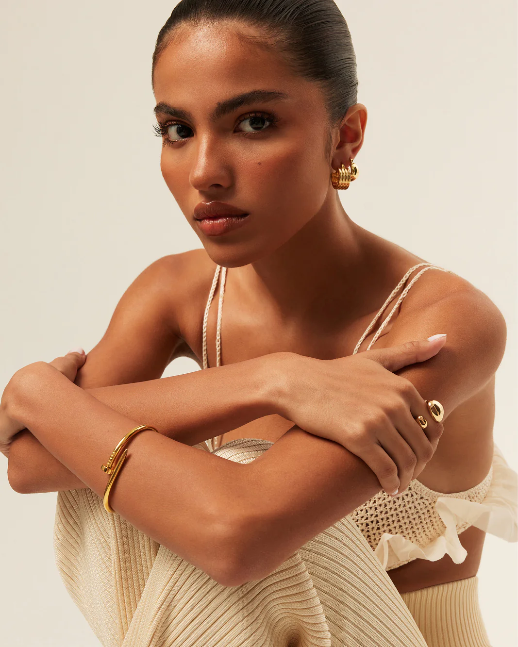 CINDY EARRING 2 PACK - GOLD PLATED 18K - Image 5
