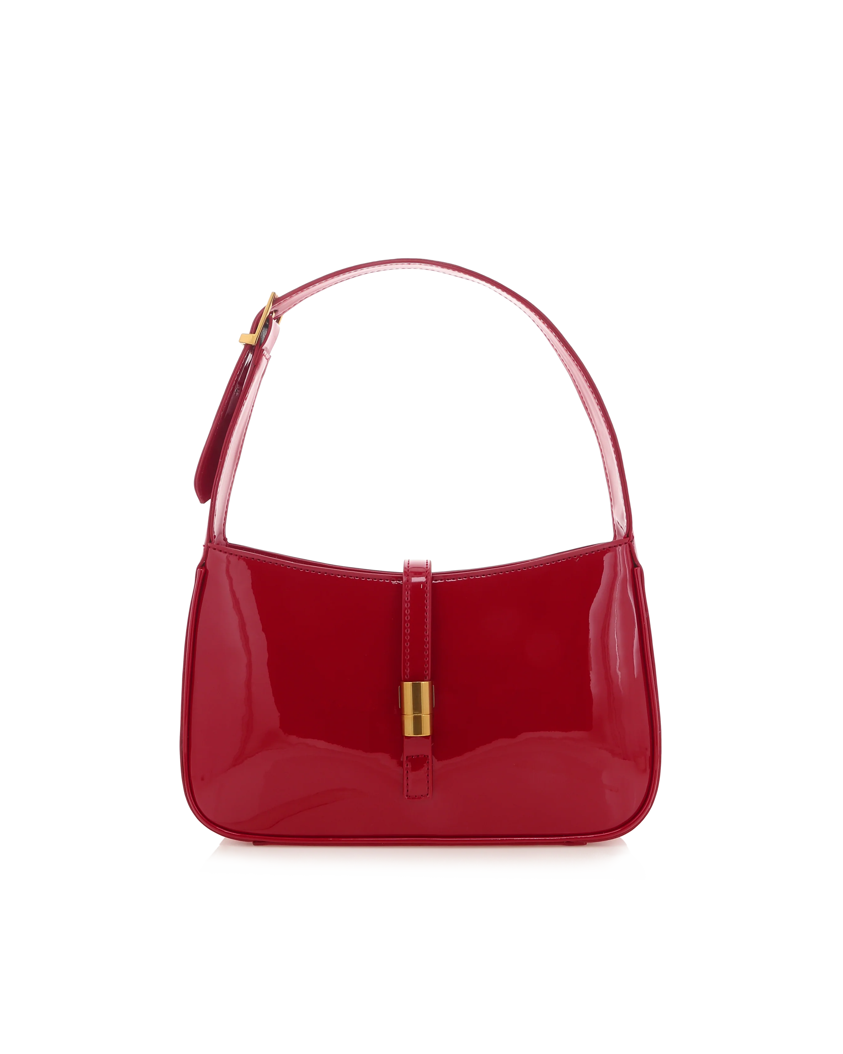 CLARA SHOULDER BAG - SCARLET PATENT - Image 2