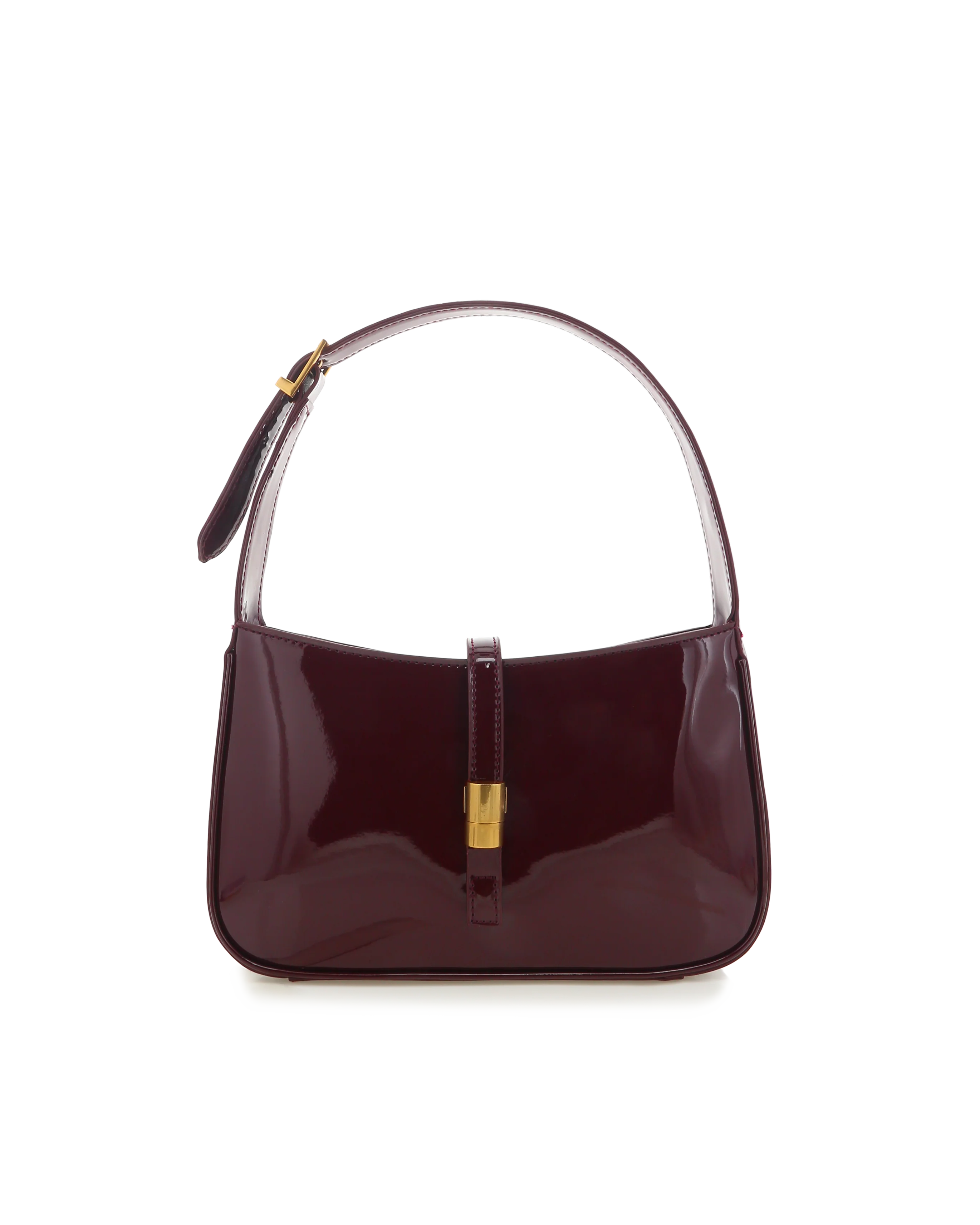 CLARA SHOULDER BAG - WINE PATENT - Image 2