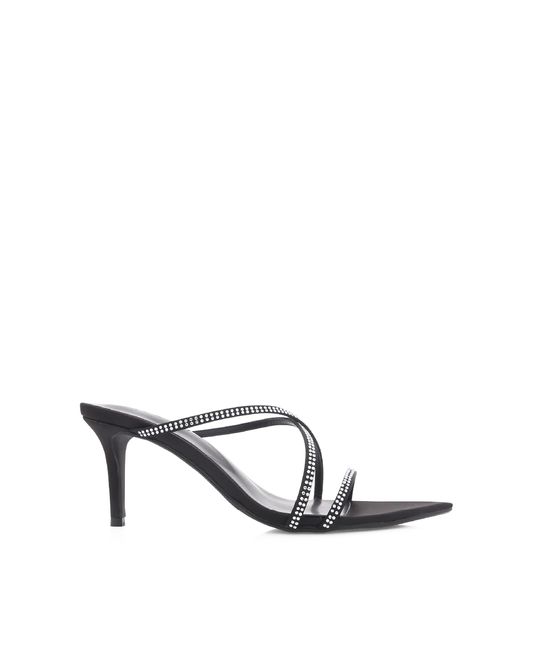 EFFY - BLACK SATIN-DIAMANTE