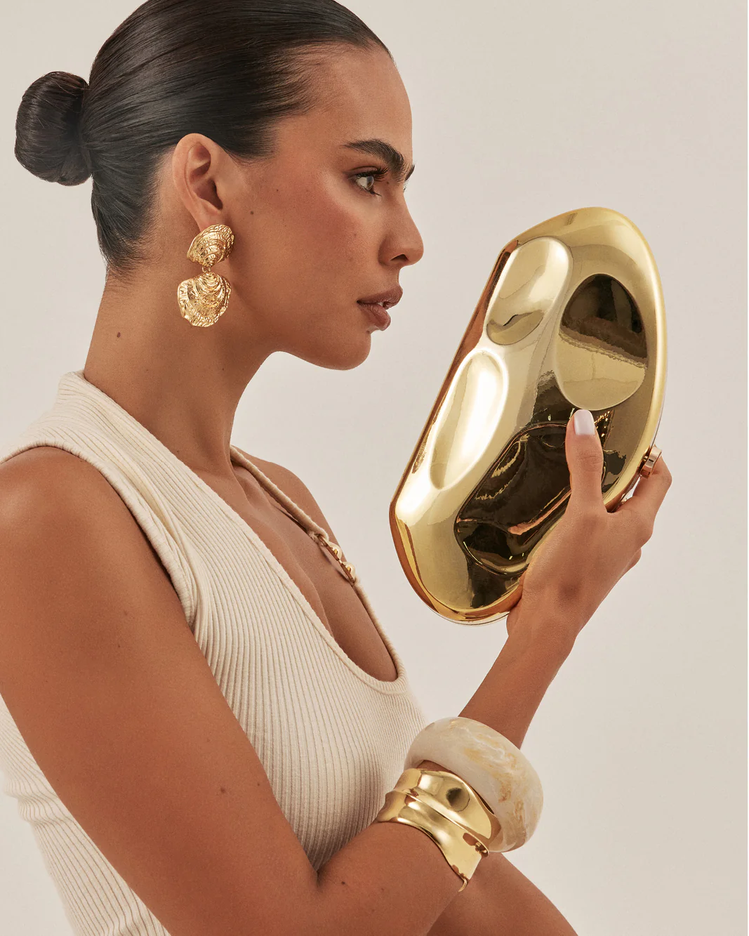 ELODY CLUTCH BAG - GOLD