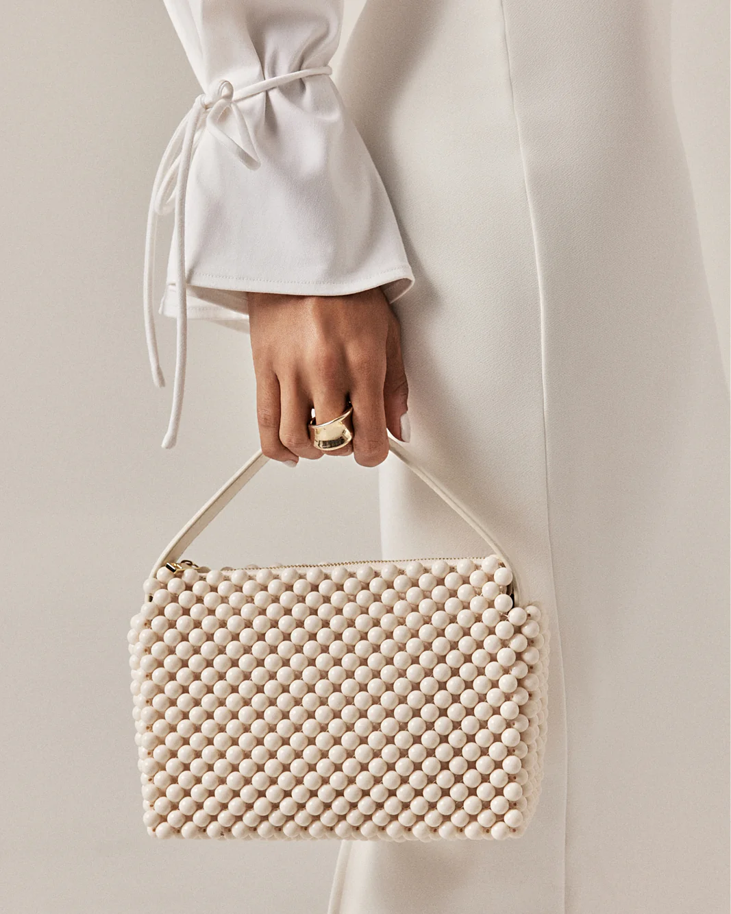 JEANIE HANDLE BAG - BONE