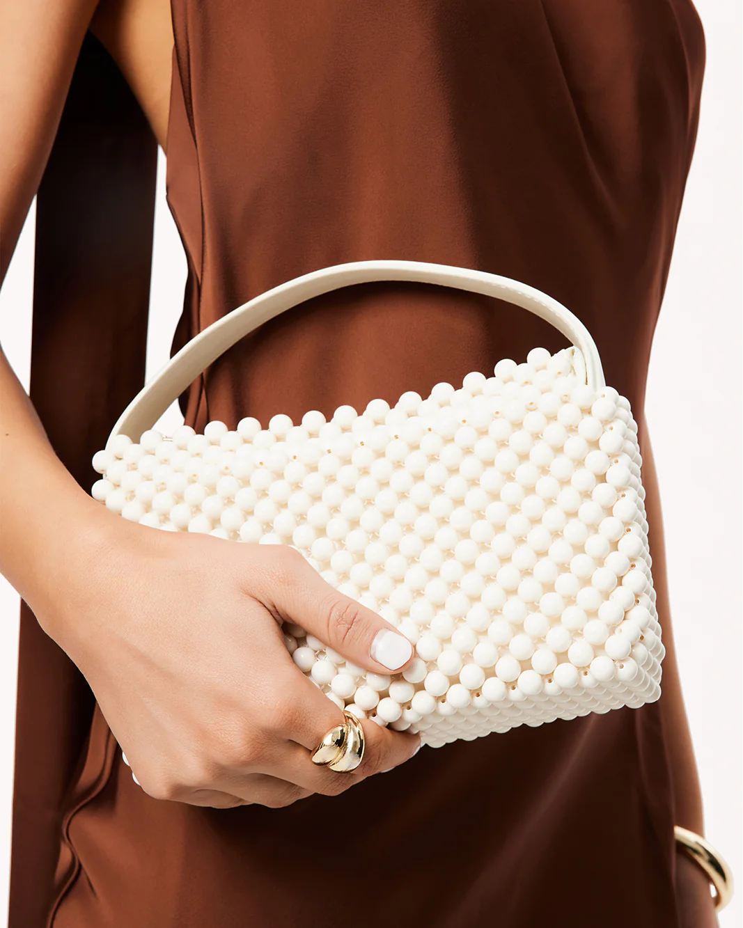 JEANIE HANDLE BAG - BONE - Image 4