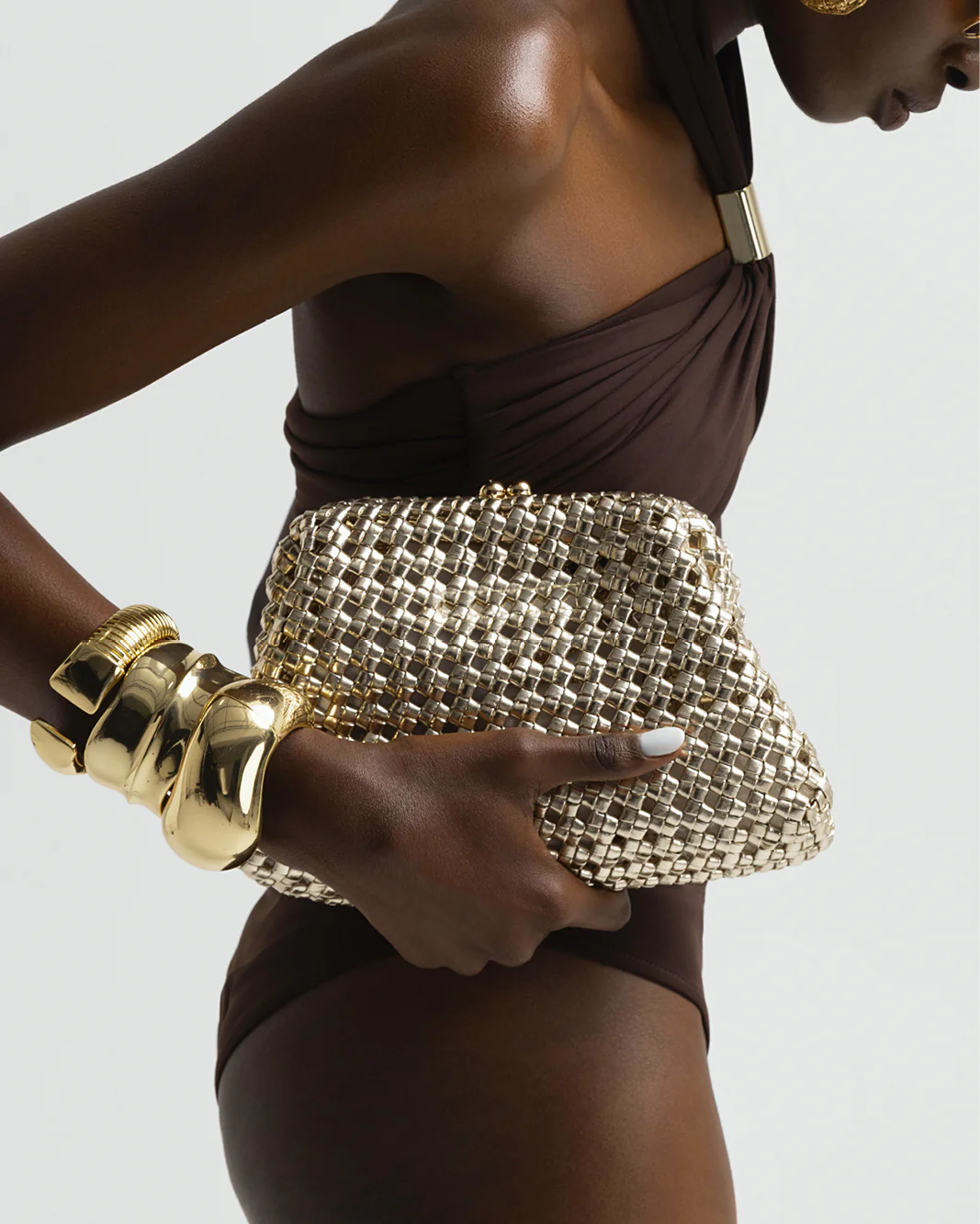 MADELINE CLUTCH BAG - GOLD METALLIC - Image 2