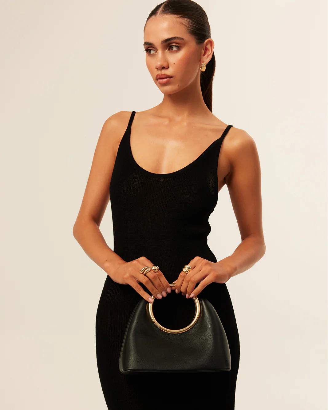 MONROE HANDLE BAG - BLACK - Image 3