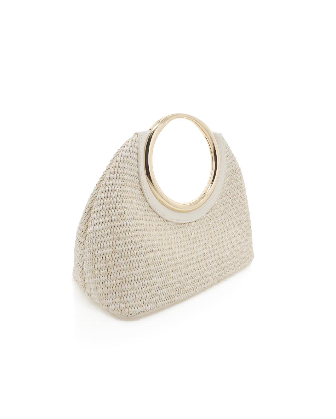 MONROE RAFFIA HANDLE BAG - CREAM RAFFIA-BONE - Image 4