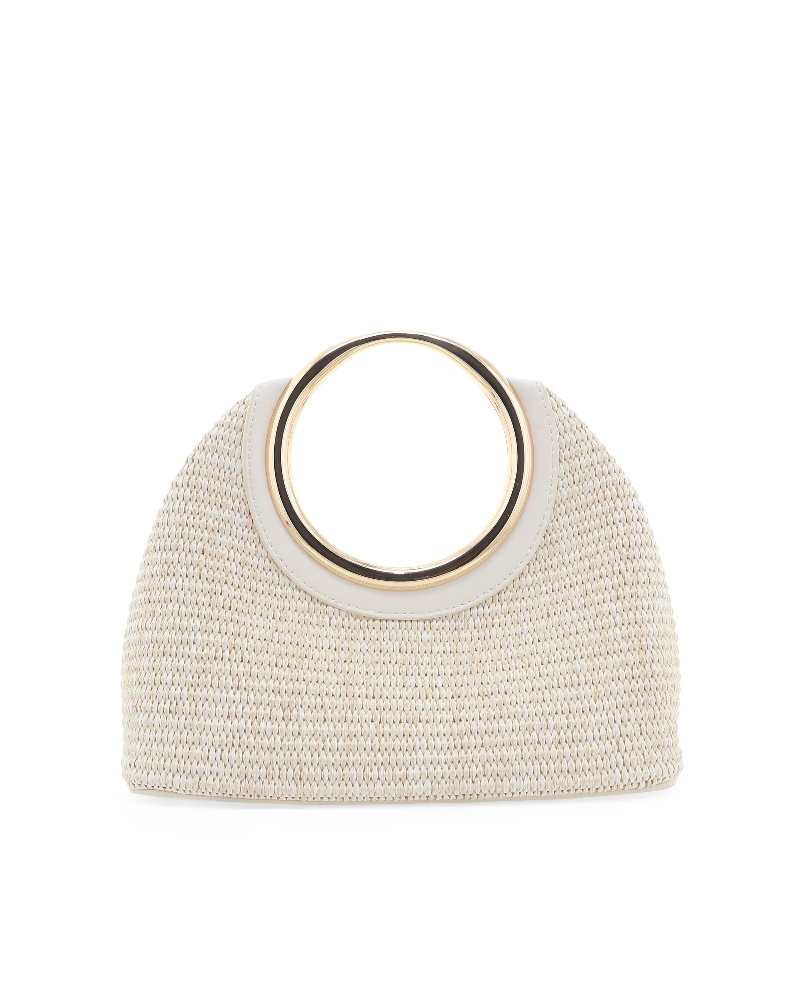 MONROE RAFFIA HANDLE BAG - CREAM RAFFIA-BONE - Image 5
