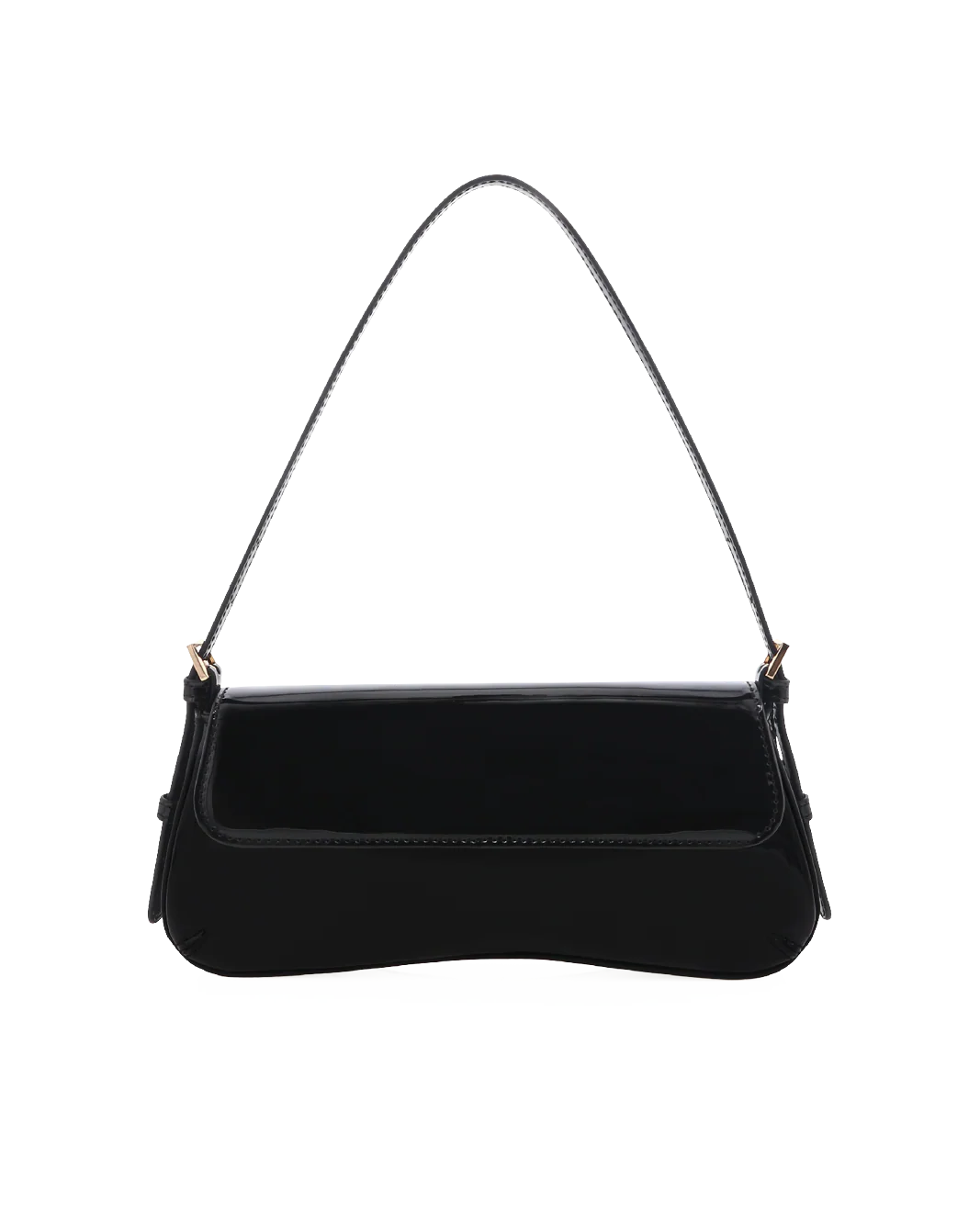 SABELLA SHOULDER BAG - BLACK PATENT-GOLD - Image 4
