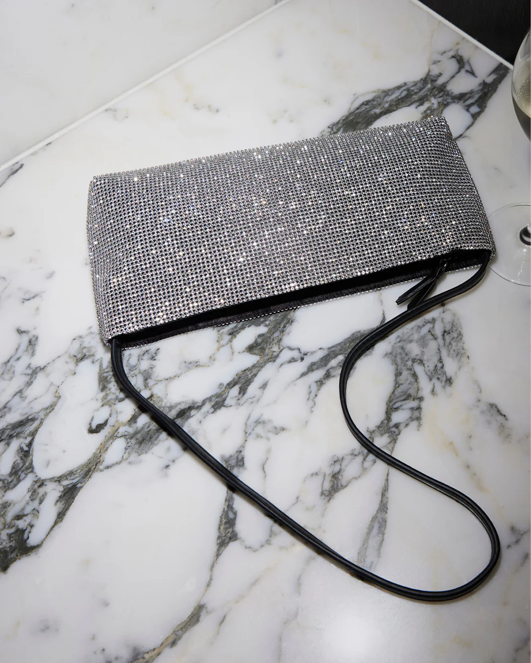 SOPHIA SHOULDER BAG - SILVER-DIAMANTE
