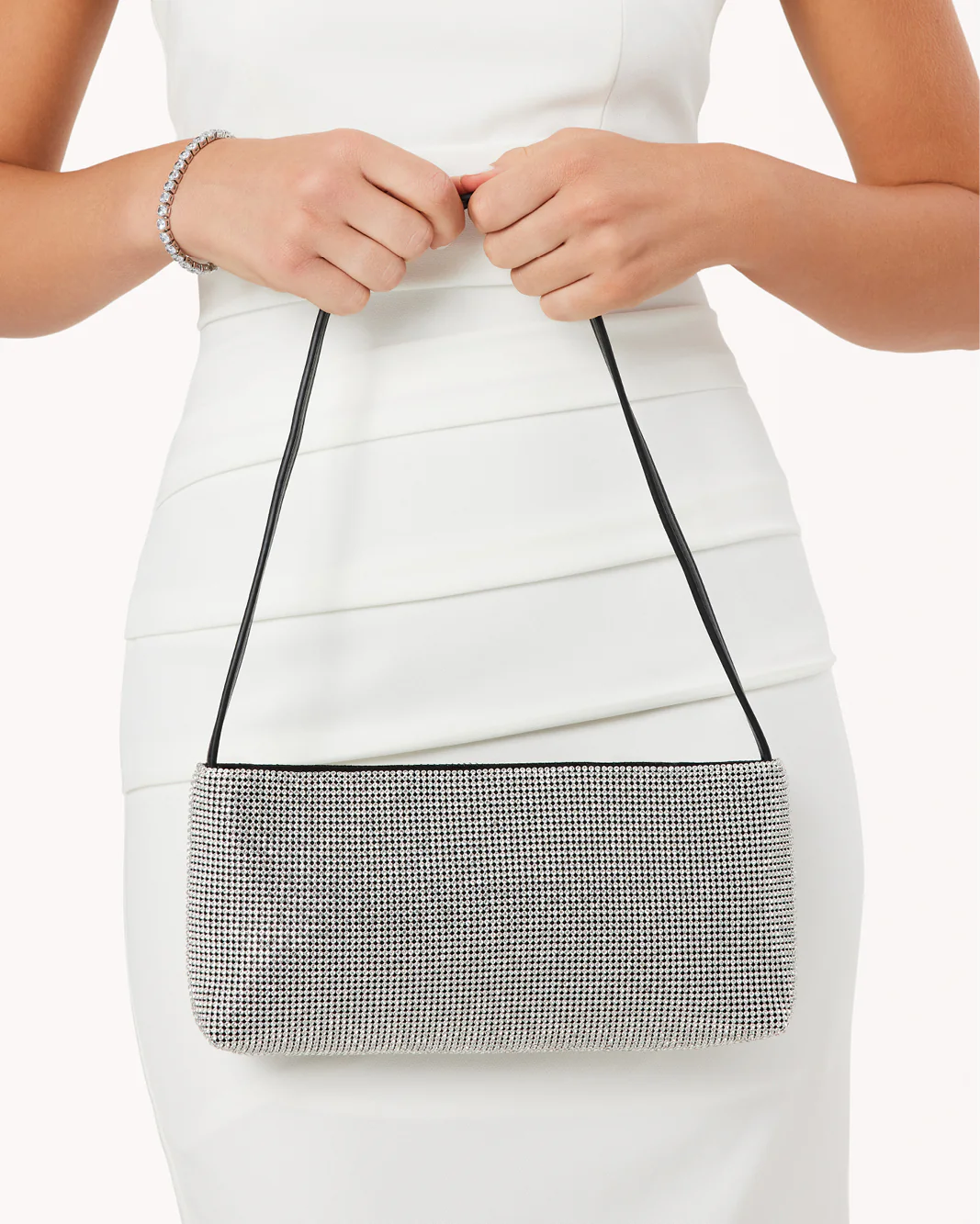 SOPHIA SHOULDER BAG - SILVER-DIAMANTE - Image 4