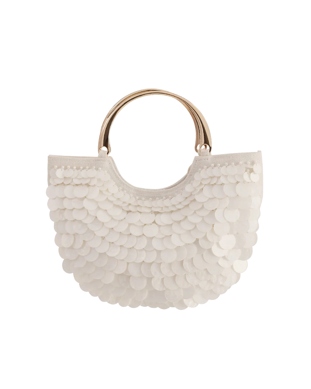 TIERNEY SHELL HANDLE BAG - CREAM - Image 3