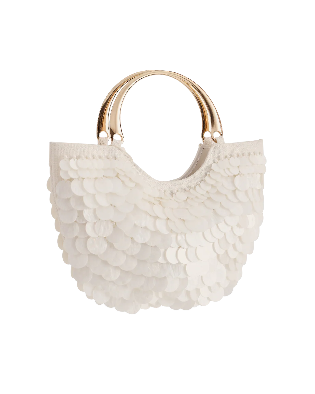 TIERNEY SHELL HANDLE BAG - CREAM - Image 4